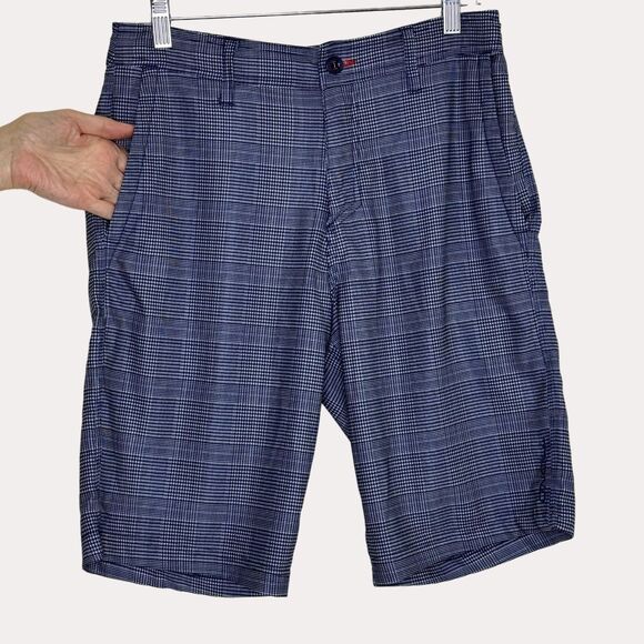 O Neill Hybrid Mens Skate Shorts Plaid Blue 30 bv - Picture 2 of 6